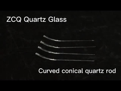 şeffaf Kuvars Çubuk Pürüzsüz Yüzey kavisli konik cam çubuk