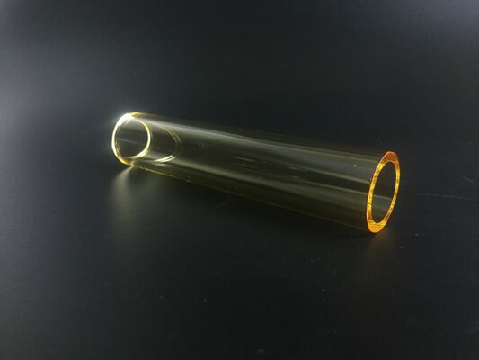Yellow Transparent Quartz Tube Samarium Doped High Temperature Shock Resistance