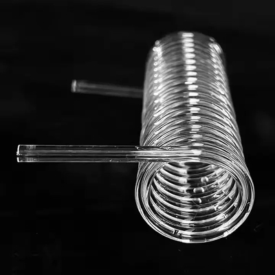 Customized High Temperature Quartz Glass Tube With Spiral Design And Corrosion Resistance In Various Sizes