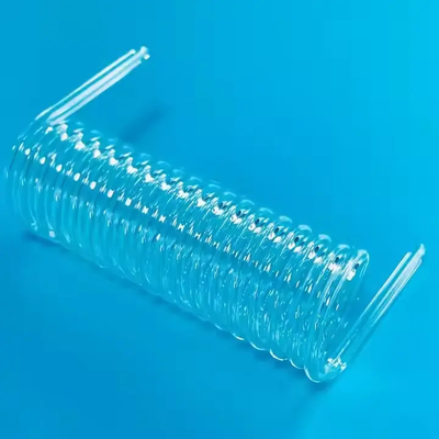 Customized High Temperature Quartz Glass Tube With Spiral Design And Corrosion Resistance In Various Sizes
