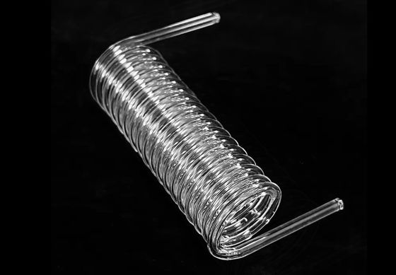 Clear High Pressure Resistance Large Diameter Spiral Quartz Glass Tubes For Punching Processing Service