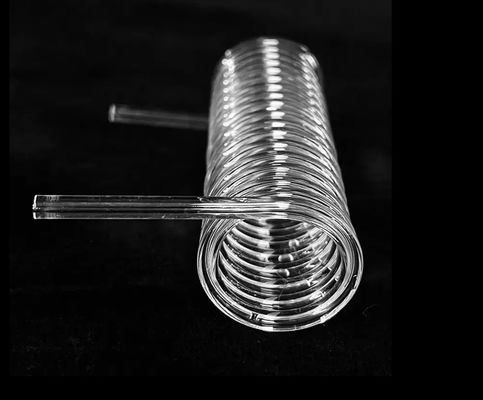 Clear High Pressure Resistance Large Diameter Spiral Quartz Glass Tubes For Punching Processing Service